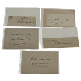 Vintage Hand Signed Cut Signature Collection Lot