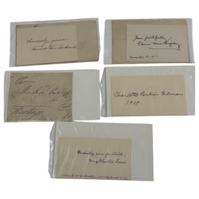 Vintage Hand Signed Cut Signature Collection Lot