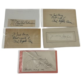 Vintage Hand Signed Cut Signature Collection Lot
