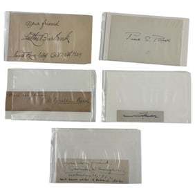 Vintage Hand Signed Cut Signature Collection Lot
