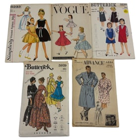 Vintage Costume Dress Sewing Pattern Collection Lot