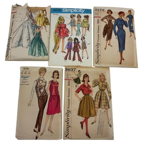 Vintage Costume Dress Sewing Pattern Collection Lot