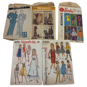 Vintage Costume Dress Sewing Pattern Collection Lot