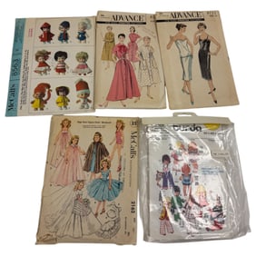 Vintage Costume Dress Sewing Pattern Collection Lot