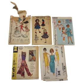 Vintage Costume Dress Sewing Pattern Collection Lot