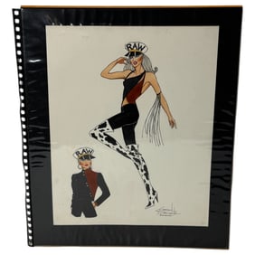 Cheryl Daniels 1988 and 1991 Original Costume Design Drawings
