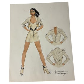Cheryl Daniels 1989 Original Costume Design Drawings