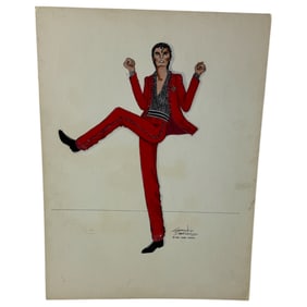 Cheryl Daniels 1985 Original Michael Jackson Costume Design Drawing