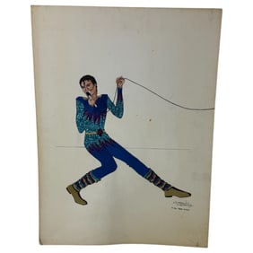 Cheryl Daniels 1983 Original Costume Design Drawing