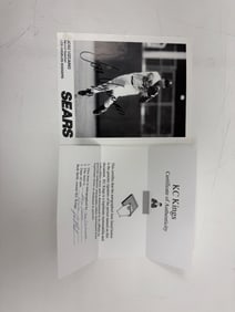 LA Dodgers Jose Vizcaino Signed SEARS B&W Photograph with COA