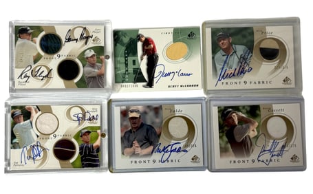 SP Game Used Front 9 Fabric Signature Golf Trading Card Lot