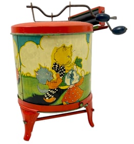 Vintage Toy Tin Litho OHIO ART Washing Mashine Doll