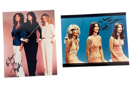 Charlies Angels Tanya Roberts Kate Jackson Signed Autograph lot 2