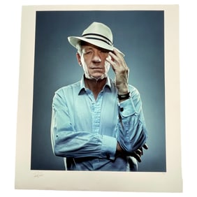 Patrick Hoelck - Sir Ian McKellen Fine Art Hand Signed Lithograph PP 2/5 Limited edition