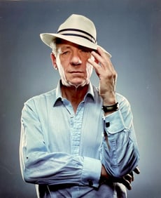 Large Patrick Hoelck - Sir Ian McKellen Fine Art Hand Signed Lithograph PP 1/4 Limited edition