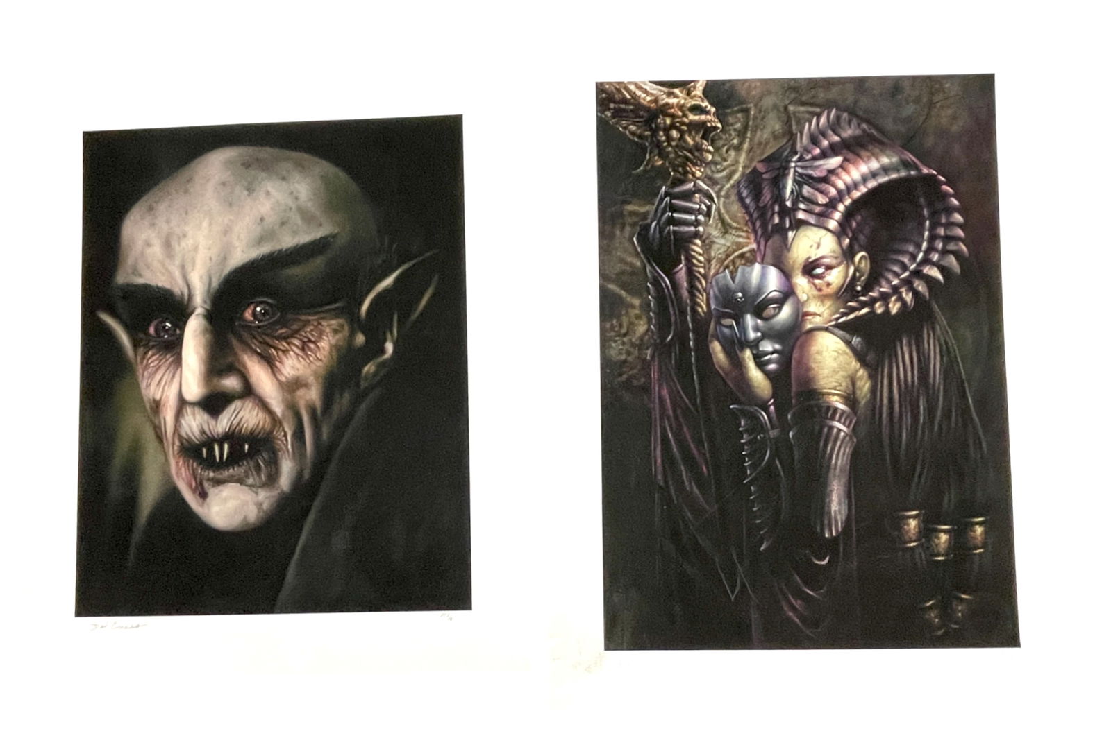SIDESHOW NOSFERATU DRACULA GICLEE ART SIGNED DAN COLONNA CLEOPSIS BY STVE ARGYLE SIGNED (1 of 9)