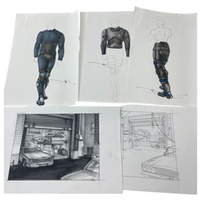 Minority Report, I Robot Movie Original Concept Storyboard Signed Art by Jeff Julian Collection Lot