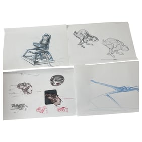 Minority Report, I Robot Movie Original Concept Storyboard Signed Art by Jeff Julian Collection Lot