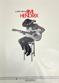Original Music Concert Poster Jimi Hendrix "Documentary" 1975