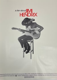 Original Music Concert Poster Jimi Hendrix "Documentary" 1976