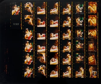 Vintage Pin Up Nude Female Model Photo  Erotic Photographer Adult Contact Sheet