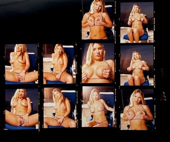 Vintage Pin Up Nude Female Model Photo  Erotic Photographer Adult Contact Sheet