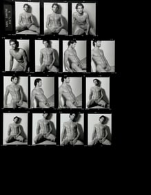 Vintage Gay Male Interest B&W Model Photo  Erotic by Karl Simone  Contact Sheet  Photo
