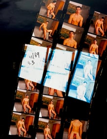 Vintage Gay Male Interest Model Photo  Erotic Contact Sheet  Photo