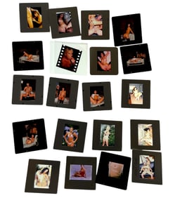 Vintage color slide negative pin up PHOTOGRAPH SLIDES EROTIC NUDE WOMEN lot 20