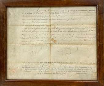 RARE US PRESIDENT JAMES MONROE ORIGINAL HAND SIGNED DOCUMENT