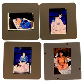 Vintage Cartoon Japanese Pin Up Nude Female Photo Negatives Film  Slides lot