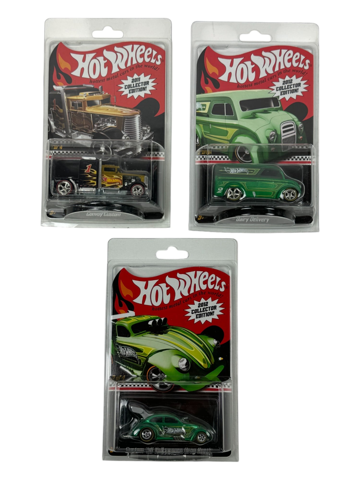 Hot Wheels 2012 Collectors Edition Dairy Delivery, '56 Volkswagen 2011 Convoy Custom Car Collection (1 of 5)