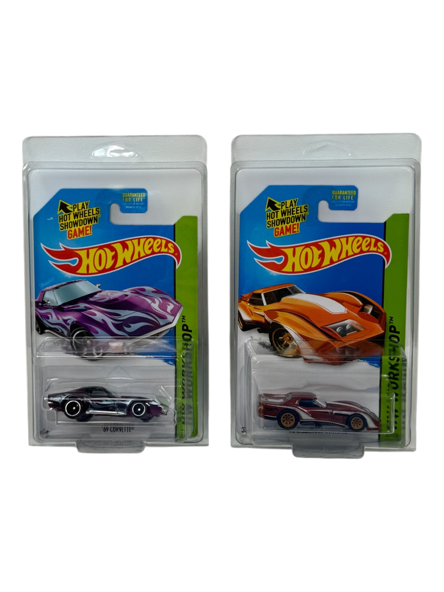 Hot Wheels HW Workshop '76 Greenwood Corvette & '69 Corvette Car Toy: Hot Wheels HW Workshop '76 Greenwood Corvette & '69 Corvette Car Toy
