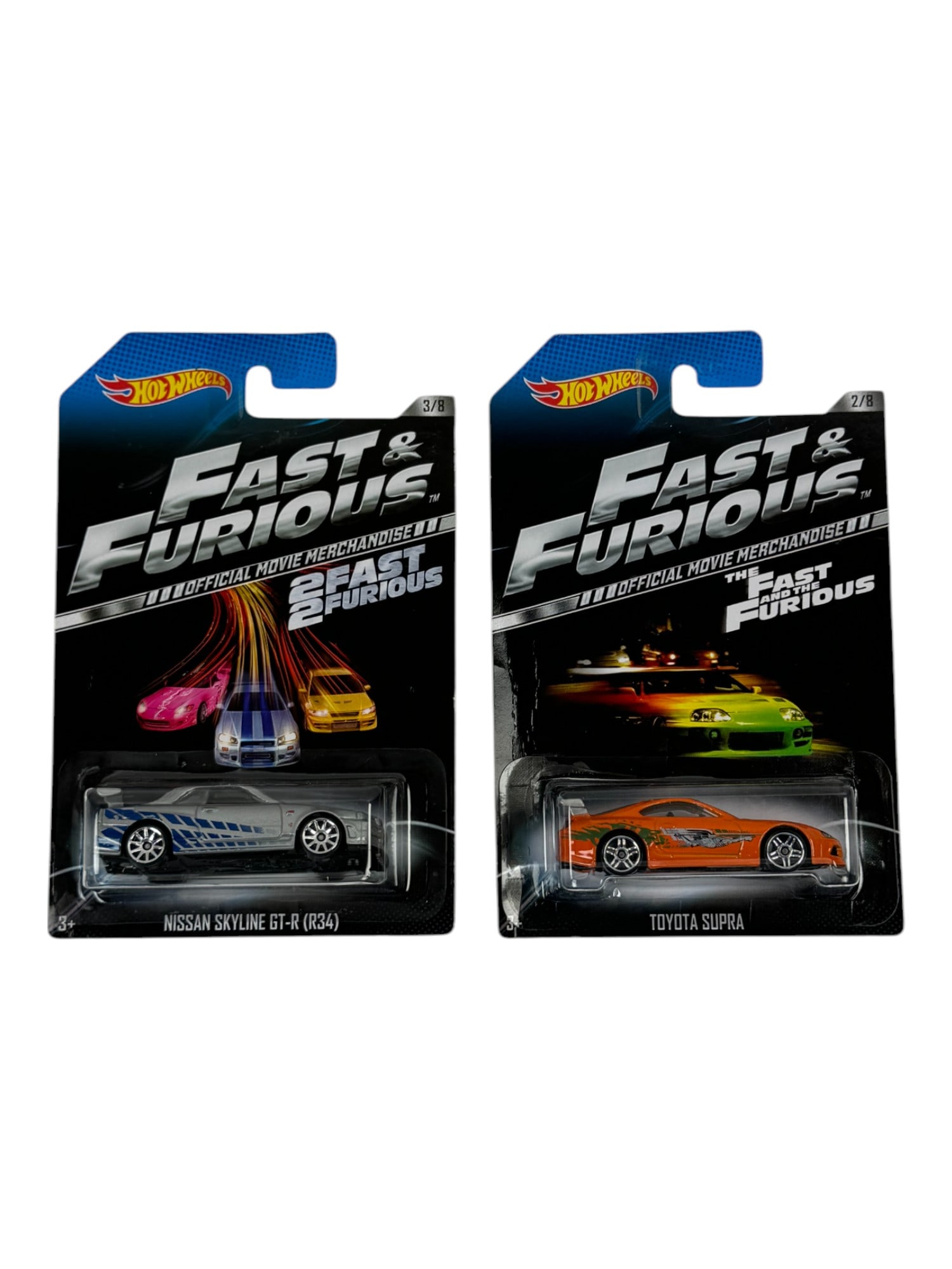 Hot Wheels The Fast and the Furious Toyota Suprs & 2Fast 2Furious Nissan Skyline GT-R (R34) (1 of 4)