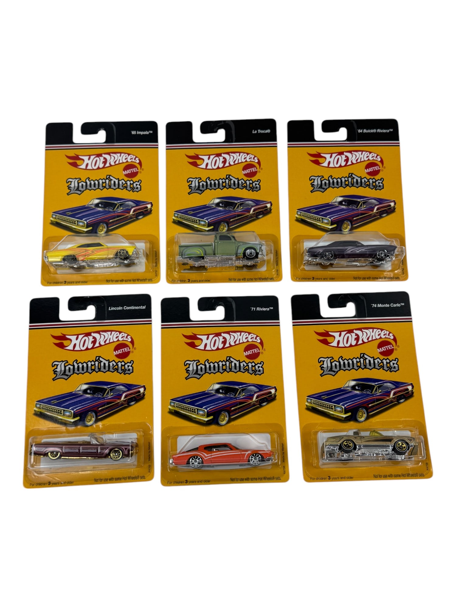 Hot Wheels Low Riders Assorted Car Toy Collection Lot (1 of 5)