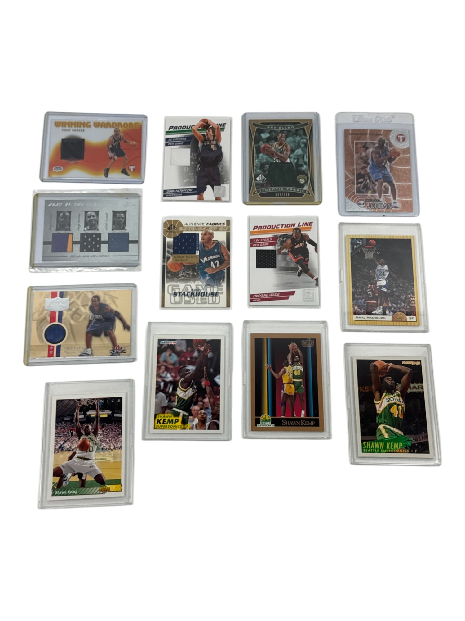 Basketball NBA Game Used Jersey Assorted Sports Trading Card Collection Lot (1 of 14)