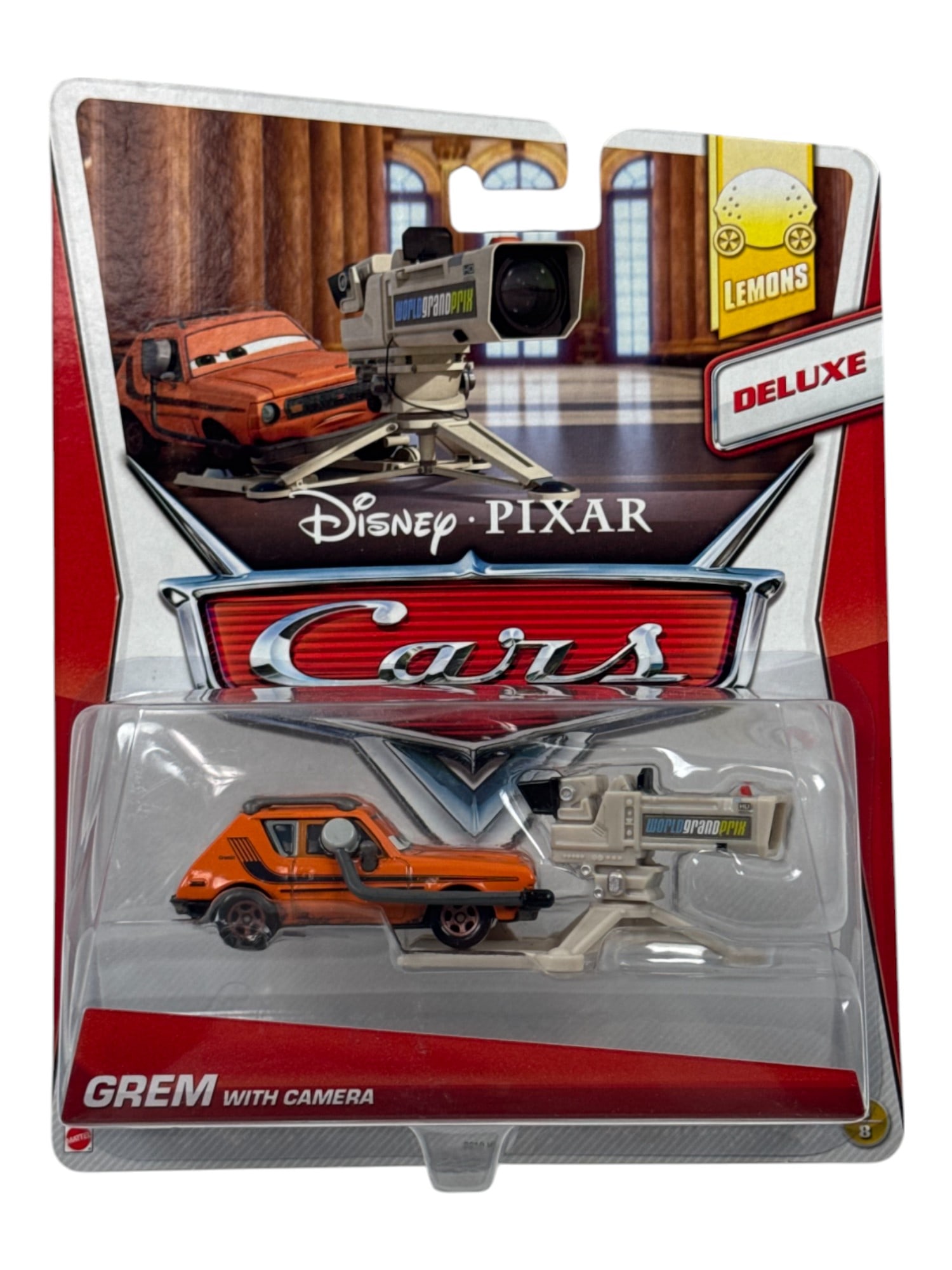 Disney Pixar Cars Grem with Camera Deluxe Lemon Series NIB: Disney Pixar Cars Grem with Camera Deluxe Lemon Series NIB