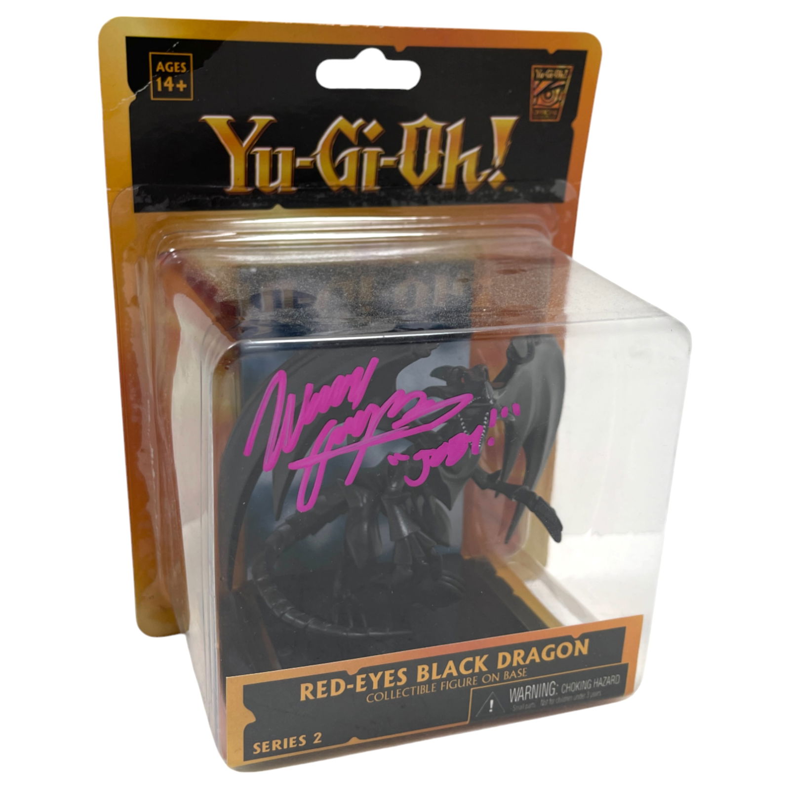 Signed Wayne Grayson "Joey" Red Eyes Black Dragon Collectible Figure On Base 1996 NECA Series II (1 of 6)