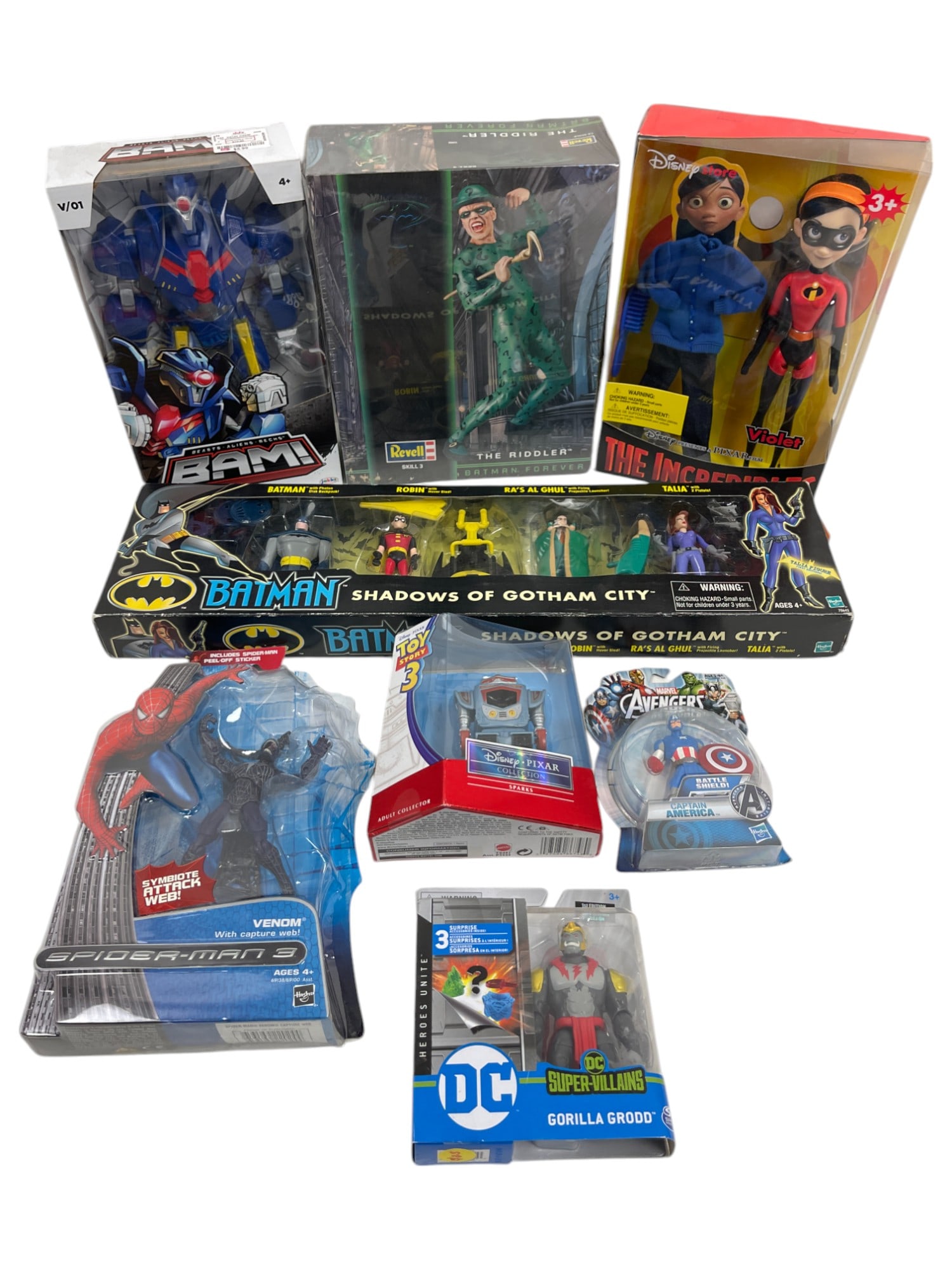 DC MARVEL AND MORE ACTION FIGURE COLLECTION LOT (1 of 12)