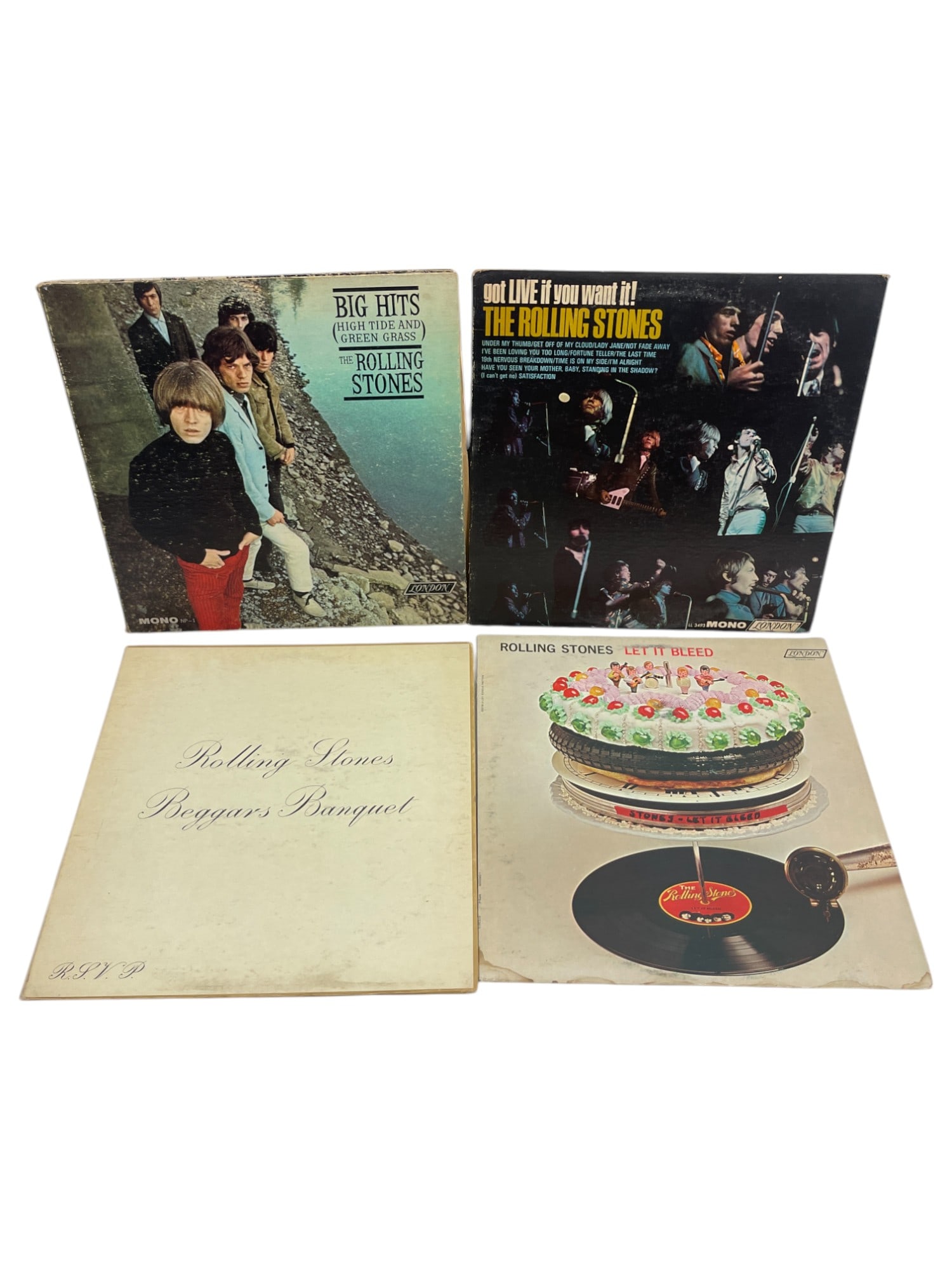 The Rolling Stones High Tide and Green Grass, Let It Bleed, Beggars Banquet and Live Vinyl Records (1 of 5)
