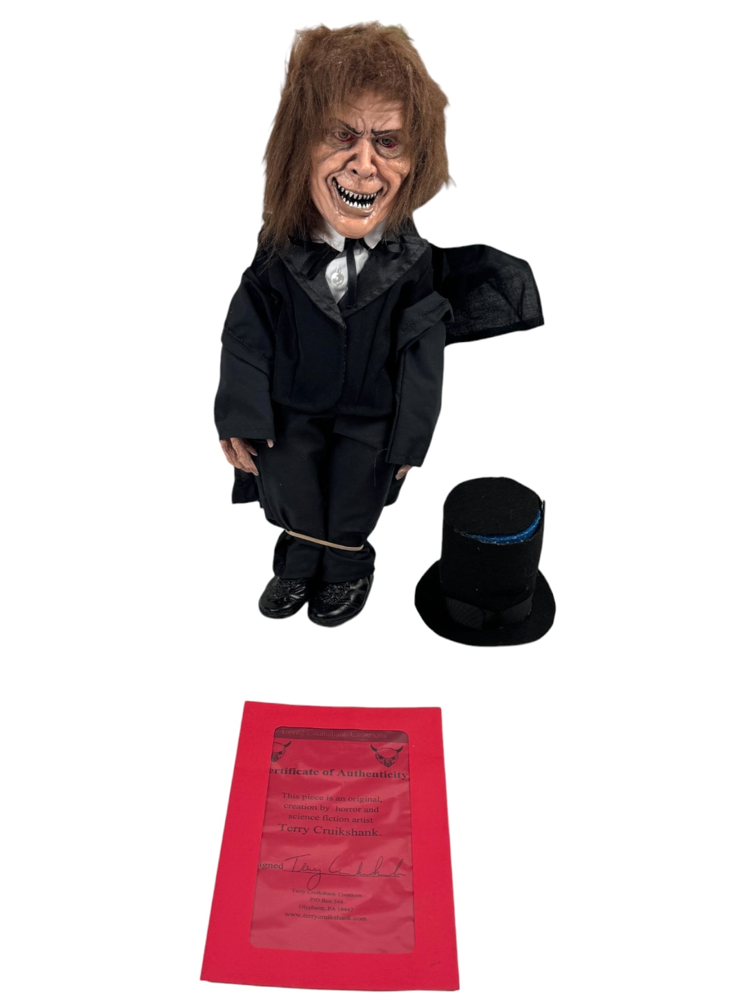Original Terry Cruikshank Horror Puppet Master with Top Hat Movie Doll with COA (1 of 6)