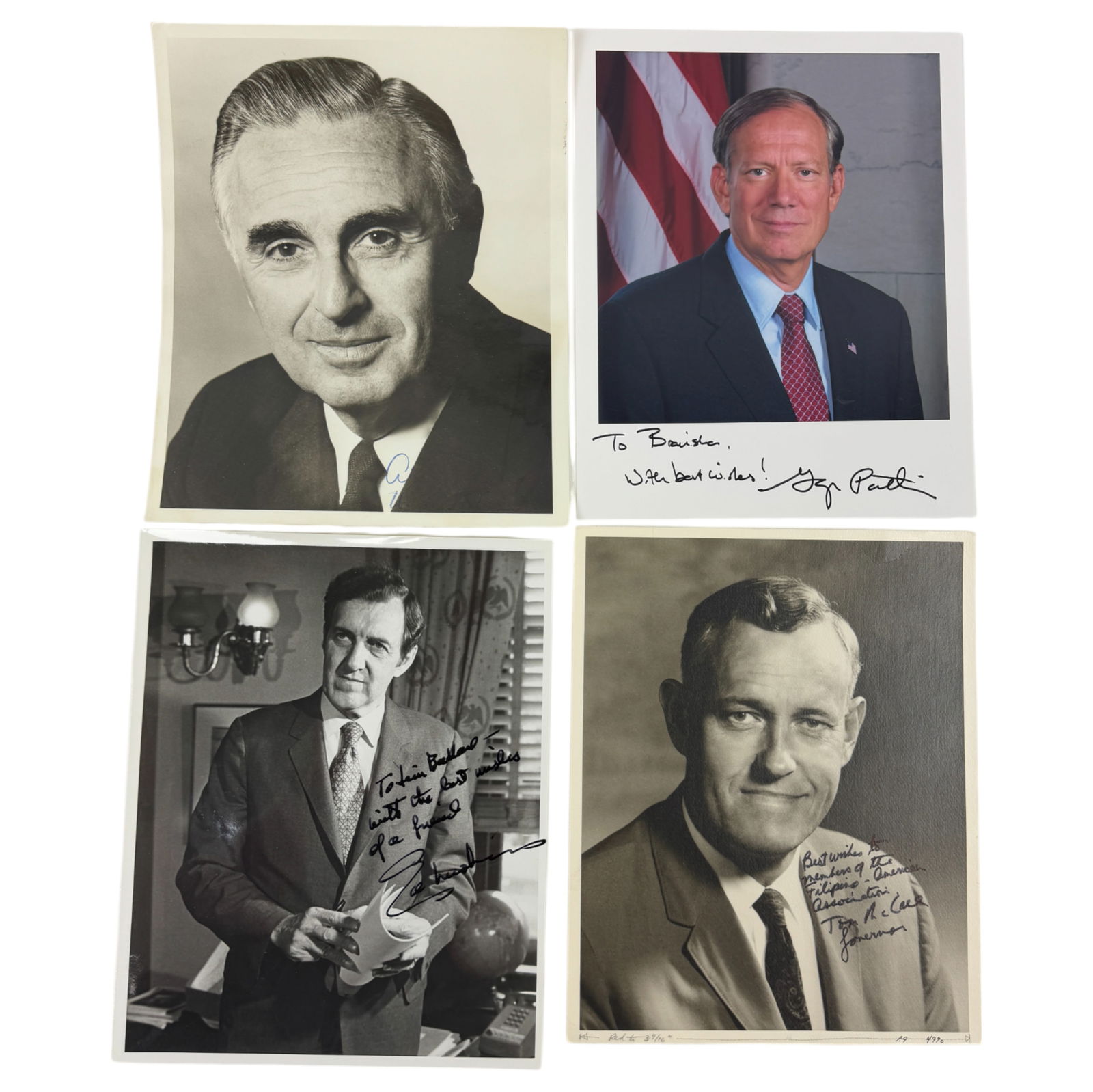 Collectible Political Autographs Photos Signed 8" x 10" Lot 4 items (1 of 5)