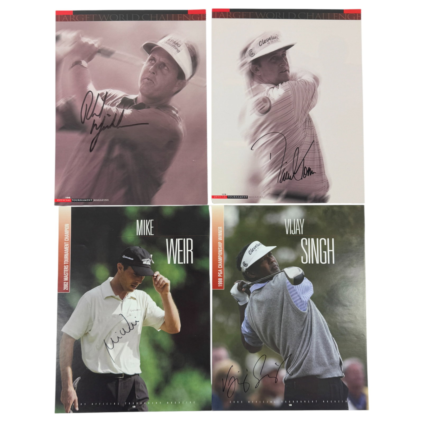 Collectible Golf Master Tournament Autographs photos Signed 8" x 10"  lot 4 items (1 of 5)