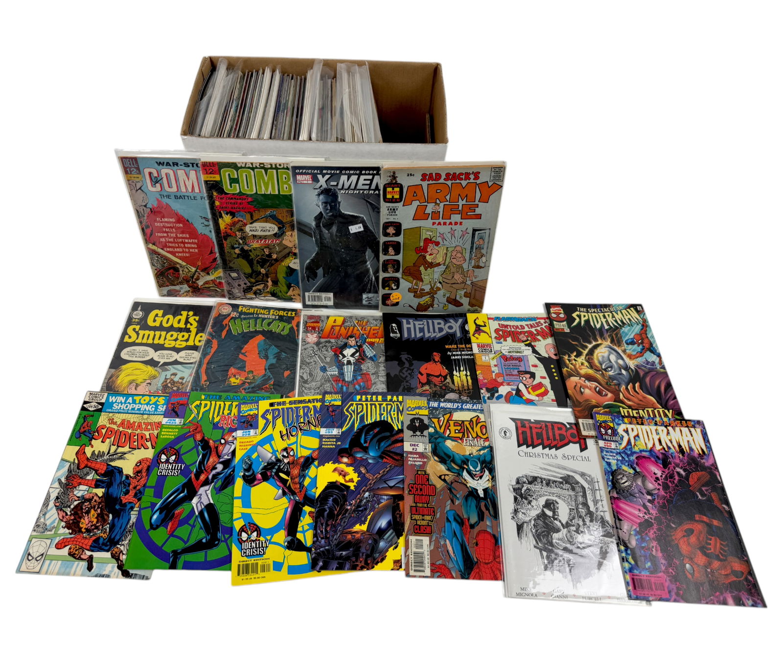 Vintage Short Box Comic Book Mostly Spider-Man DC Marvel Collection Lot  more 100s books (1 of 7)