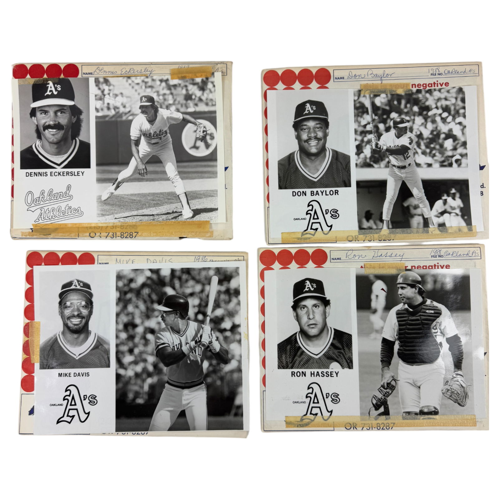 ORIGINAL VINTAGE BASEBALL PHOTO WITH NEGATIVES PRESS KIT PRODUCTION 8" X 10" LOT 4 FILES (1 of 6)