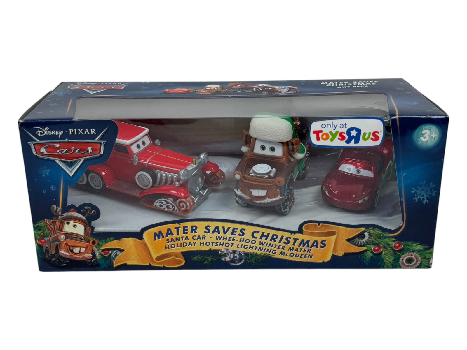 Disney Pixar Mater Saves Christmas Santa Car Wee-Hoo Winter Mater Holiday Hotshot Lightning McQueen: Disney Pixar Mater Saves Christmas Santa Car Wee-Hoo Winter Mater Holiday Hotshot Lightning McQueen Car Toy