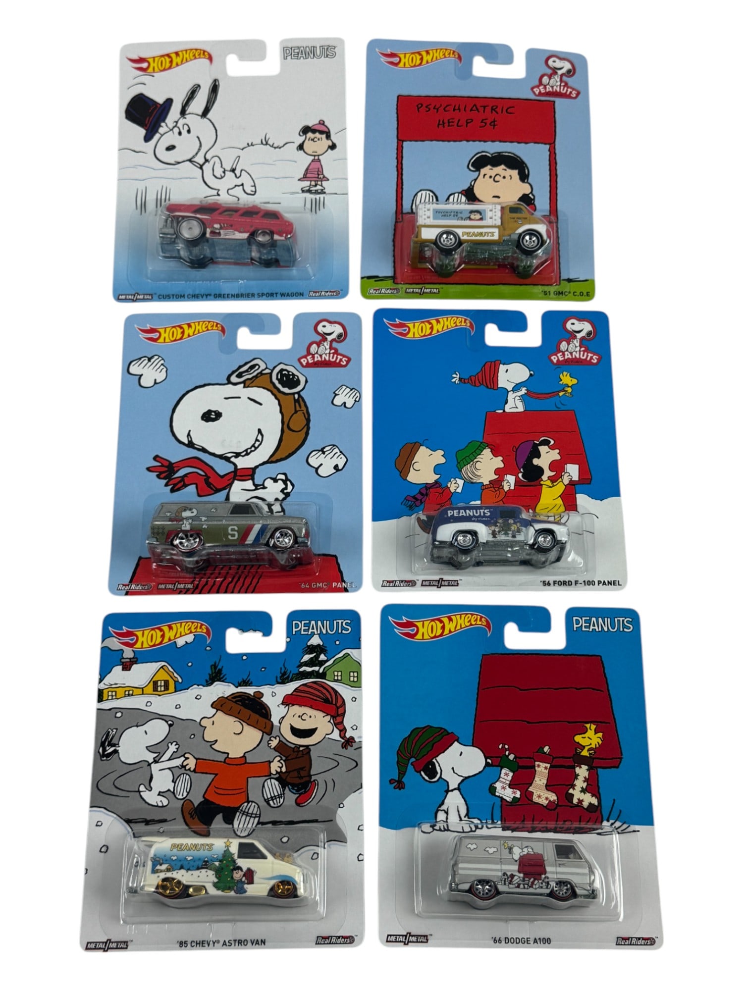 Hot Wheels Peanuts Snoopy Assorted Car Toy Collection Lot (1 of 5)