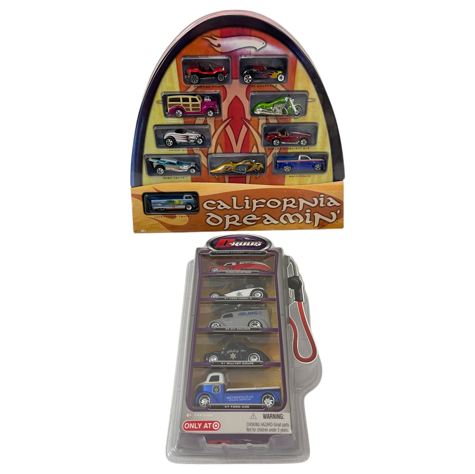 Hot Wheels California Dreamin Set & D-Rods Set: Hot Wheels California Dreamin Set & D-Rods Set