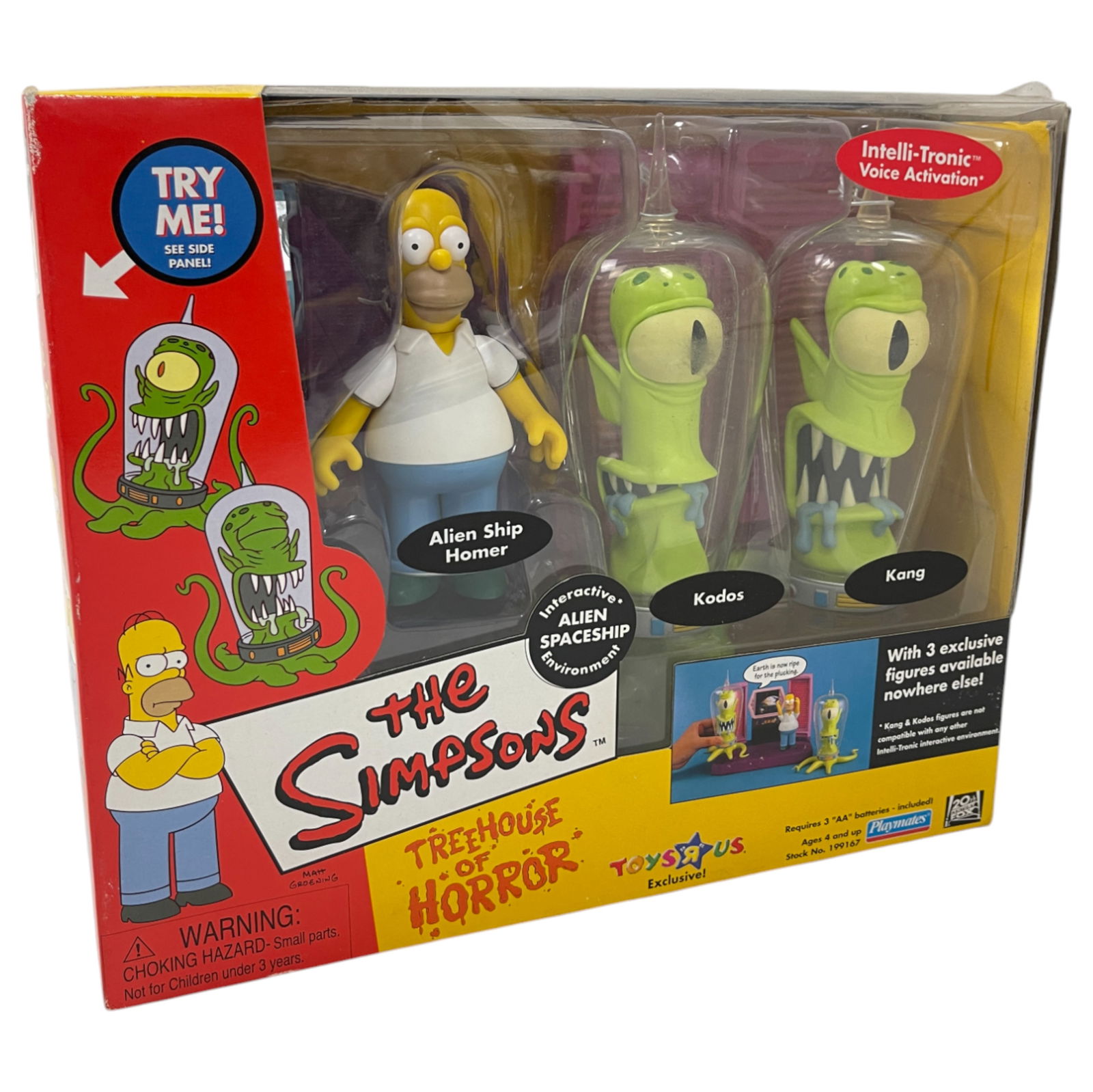 The Simpsons Treehouse of Horror - Homer Simpson Kodos & Kang Action Figure NIB (1 of 5)