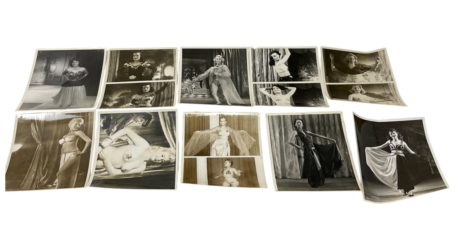 Vintage 1950's Original Burlesque Nude Pin up Model Risque Photo 8x10 Black & White Photographs: Vintage 1950s Burlesque Risque Pin Up Photo Collection Lot